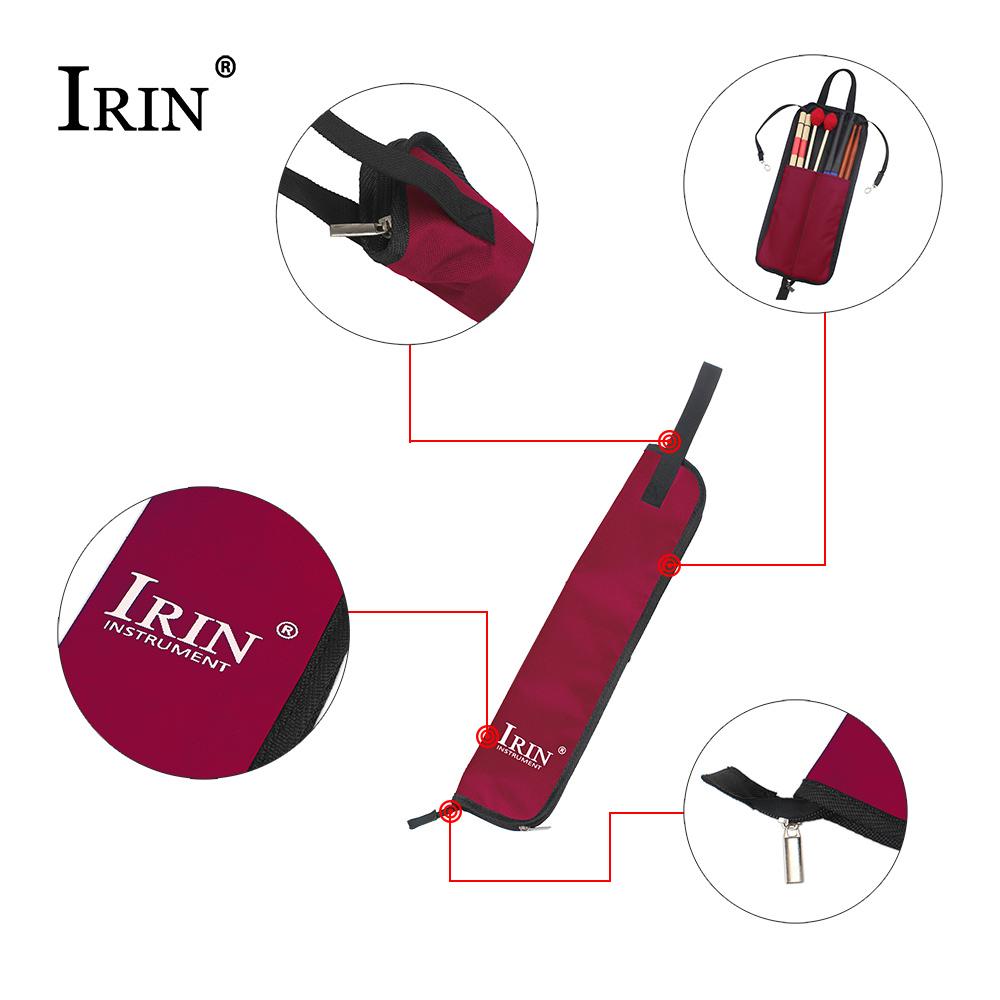 IRIN DrumStick Bag Ethnic Style Oxford Cloth Drumstick Thicken Case Large Capacity Handbag Percussion Instrument Durable Parts