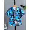 Floral Shirts Men's Hawaii Holiday Party Blouse 2025 Lapel Beach Shirt Flower Camisas Short-sleeved Womens Clothes