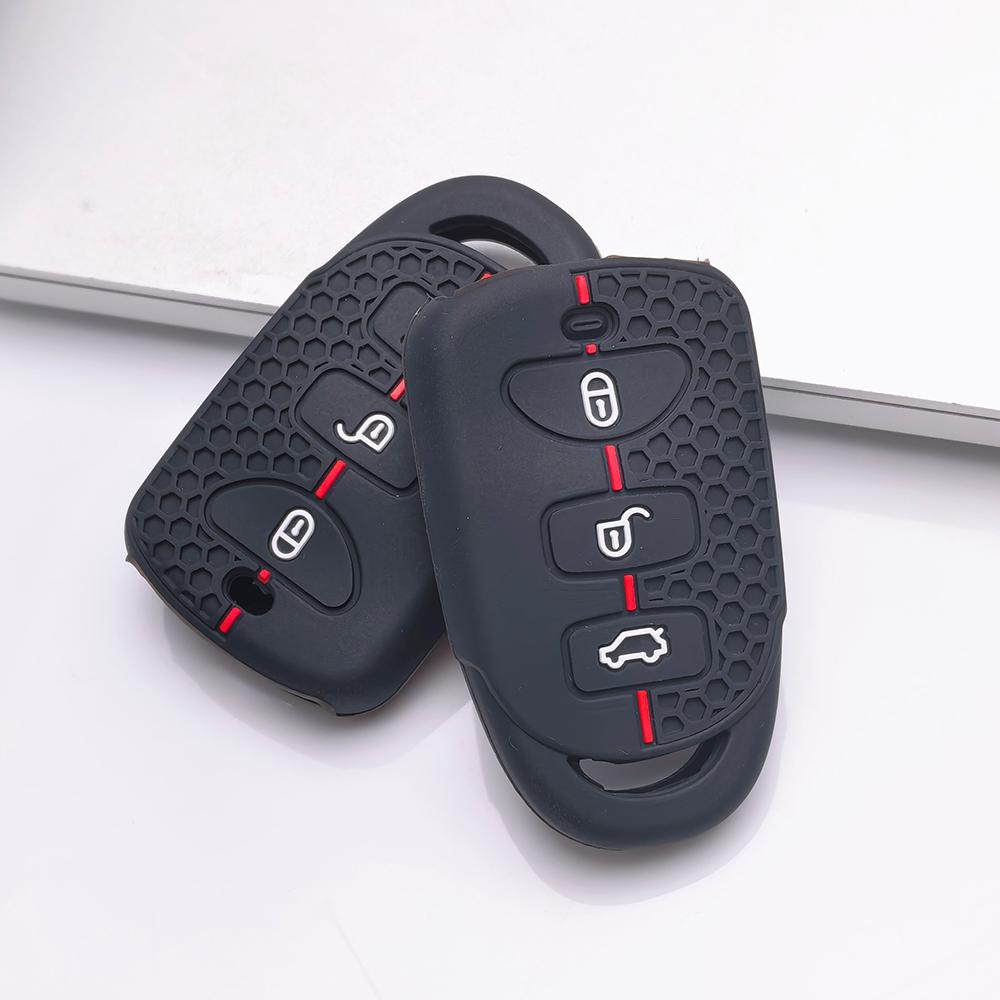 Key Fob Cover for Hyundai Elantra Tucson Models Santa Fe ix35 Protect Your Anti-Scratch Surface Shockproof Structure Soft Grip Texture