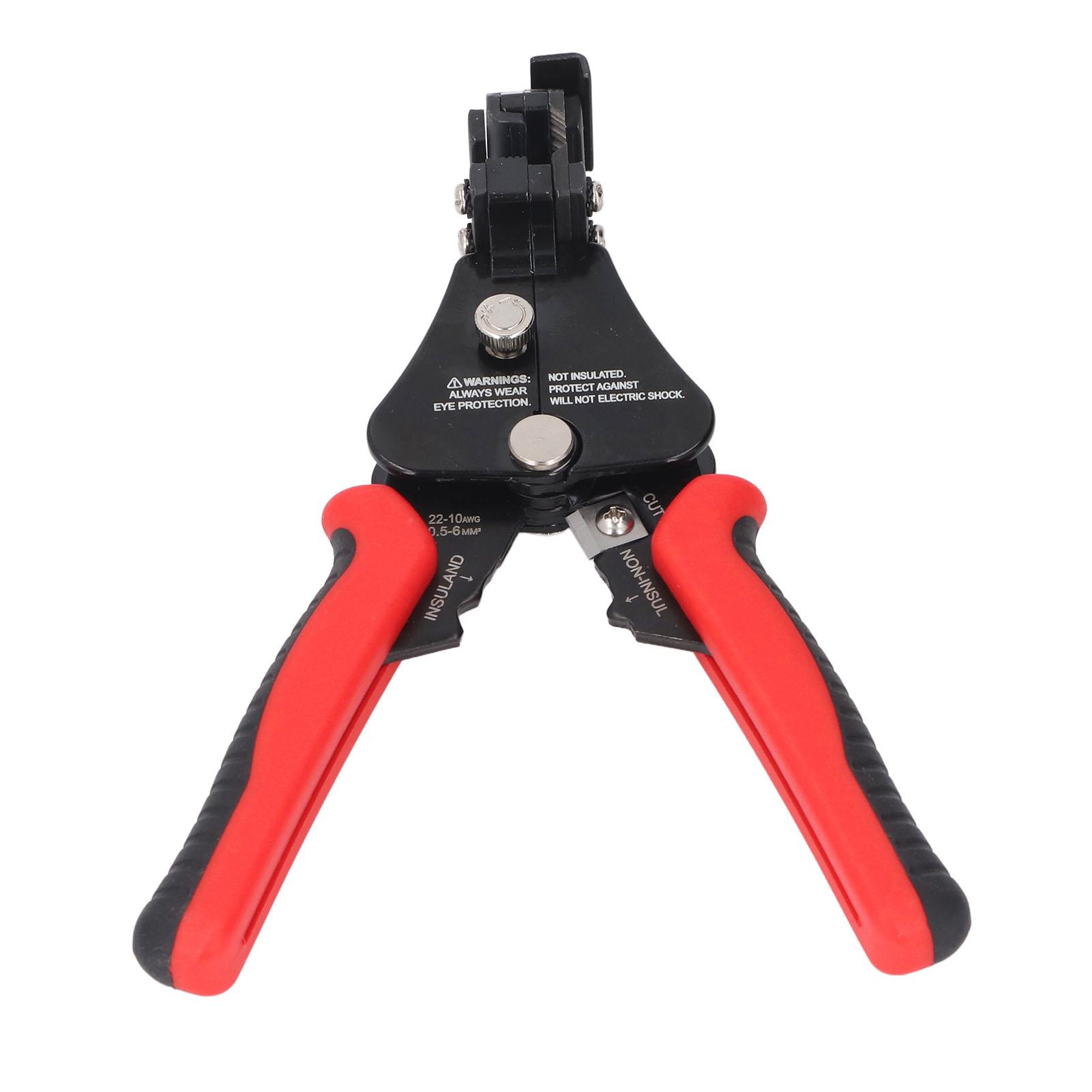

3 in 1 Wire Stripper Cutter Crimper Adjustable Cable Pliers for 8AWG 10AWG 12AWG 14AWG 18AWG Stripping 10 22AWG Crimping