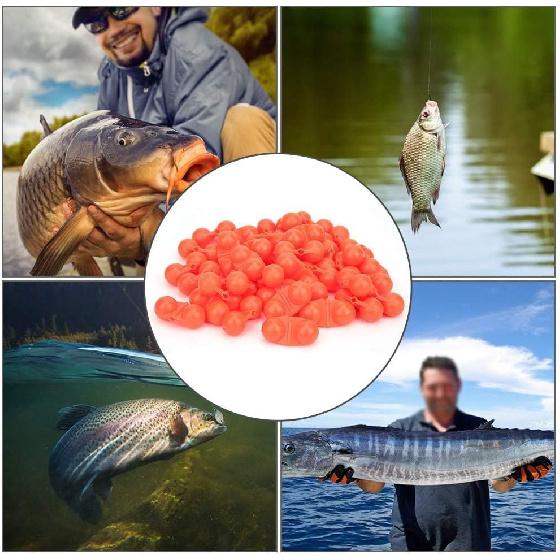 Fishing Rattles for catfishing,Double Rattle,40Pcs Portable ABS Double Rattle Sea Fishing Attractor Bell Beads Accessory for Luring Fish(red)