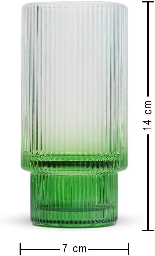 Szklanki Do Napojów Soków Drinków Wody Wysokie Przezroczyste 320Ml 4Szt
