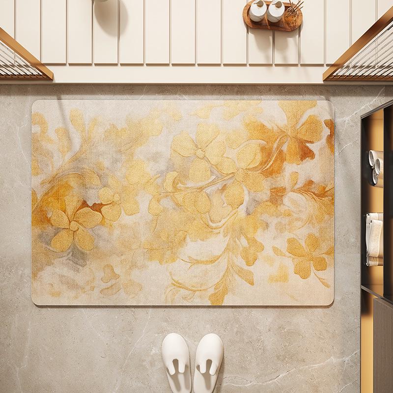 Quick-Drying Non-Slip Diatomaceous Earth Bathroom Mat: Absorbent, Washable, Dirt-Resistant Floor Mat