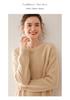 Women's Plus Size Loose Fit Cashmere Sweater - Warm Mid-Length, Round Neck, Drop Shoulder, Solid Color Knitwear for Autumn and Winter