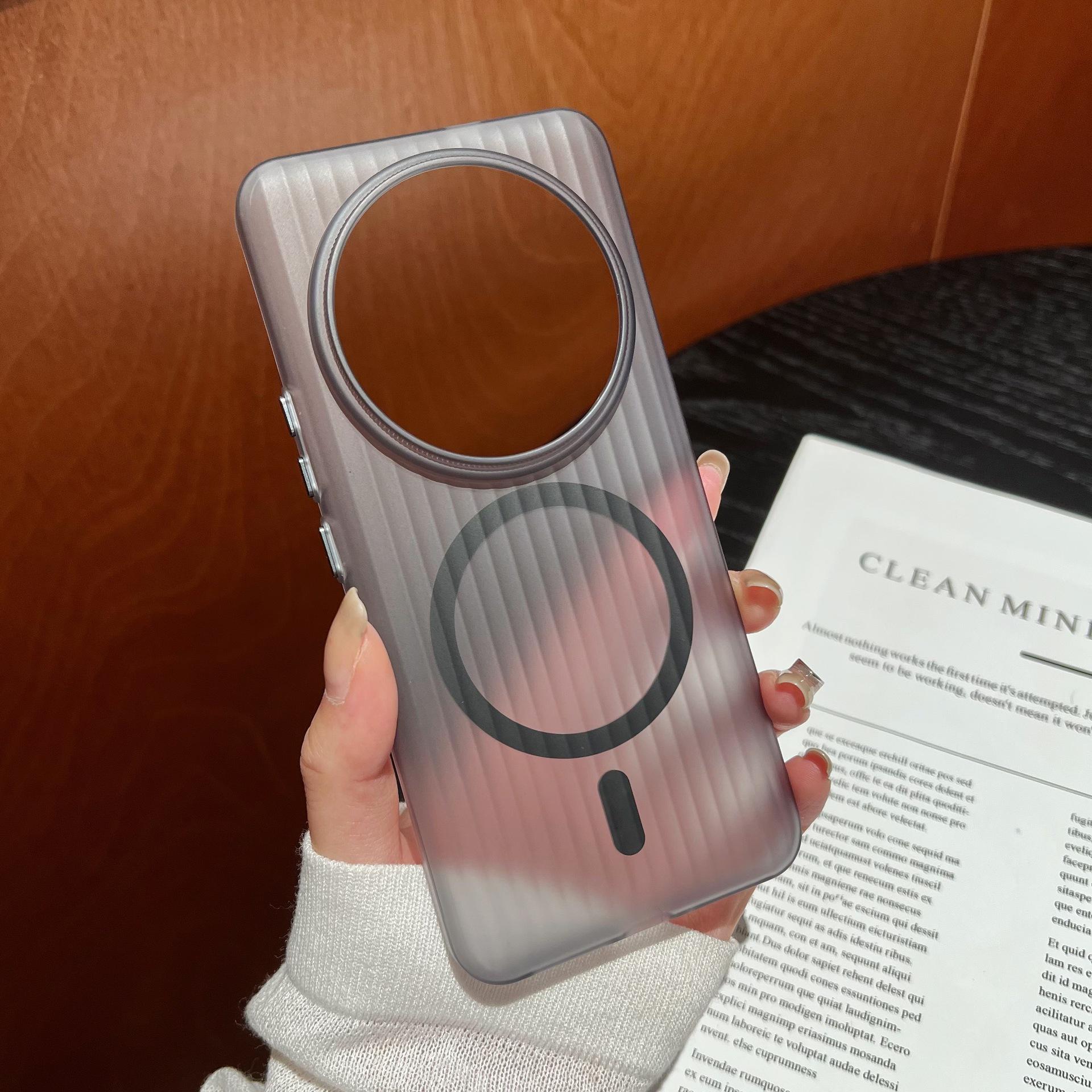 

The Matte Corrugated Pattern Phone Case for Xiaomi 14ultra 13pro Is A High-end Transparent K70 Magnetic Protective Case K70/K70pro