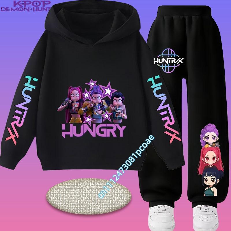 2026 Lässiges Mädchen-Oberteil und Jungen-Kapuzenjacke Set. Jungen Sportshirt mit Cartoon-Aufdruck. Herbst/Winter Langarmhose.