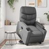 Massage Recliner with Rising Aid Grey Faux Leather