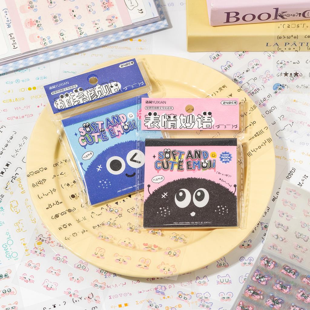 Kawaii Mini Cartoon Sticker Book Decor Diary Album Scrapbook Handmade Collage DIY Material Cute Children's Stickers