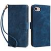 For iPhone 6/6s/7/8/SE (2020)/SE (2022) Case RFID Blocking Wallet Phone Cover with Strap