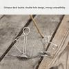 Pack of 10 Spring Deck Pegs Rope Buckles Portable Stainless Steel Windproof Retractable Awning Tent Stake Hooks Camping Tool