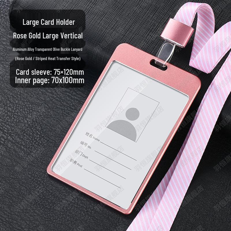 Mitarbeiter-Ausweishalter aus Aluminiumlegierung mit Lanyard