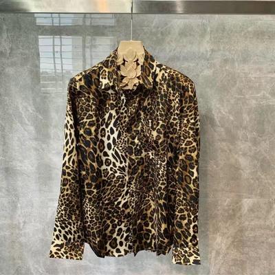 İlkbahar Sonbahar Yeni Moda Devrik Yaka Uzun Kollu Baskılı Bluz Erkek Giyim Amerikan Tarzı Trend Sadelik Y2K Gömlekler