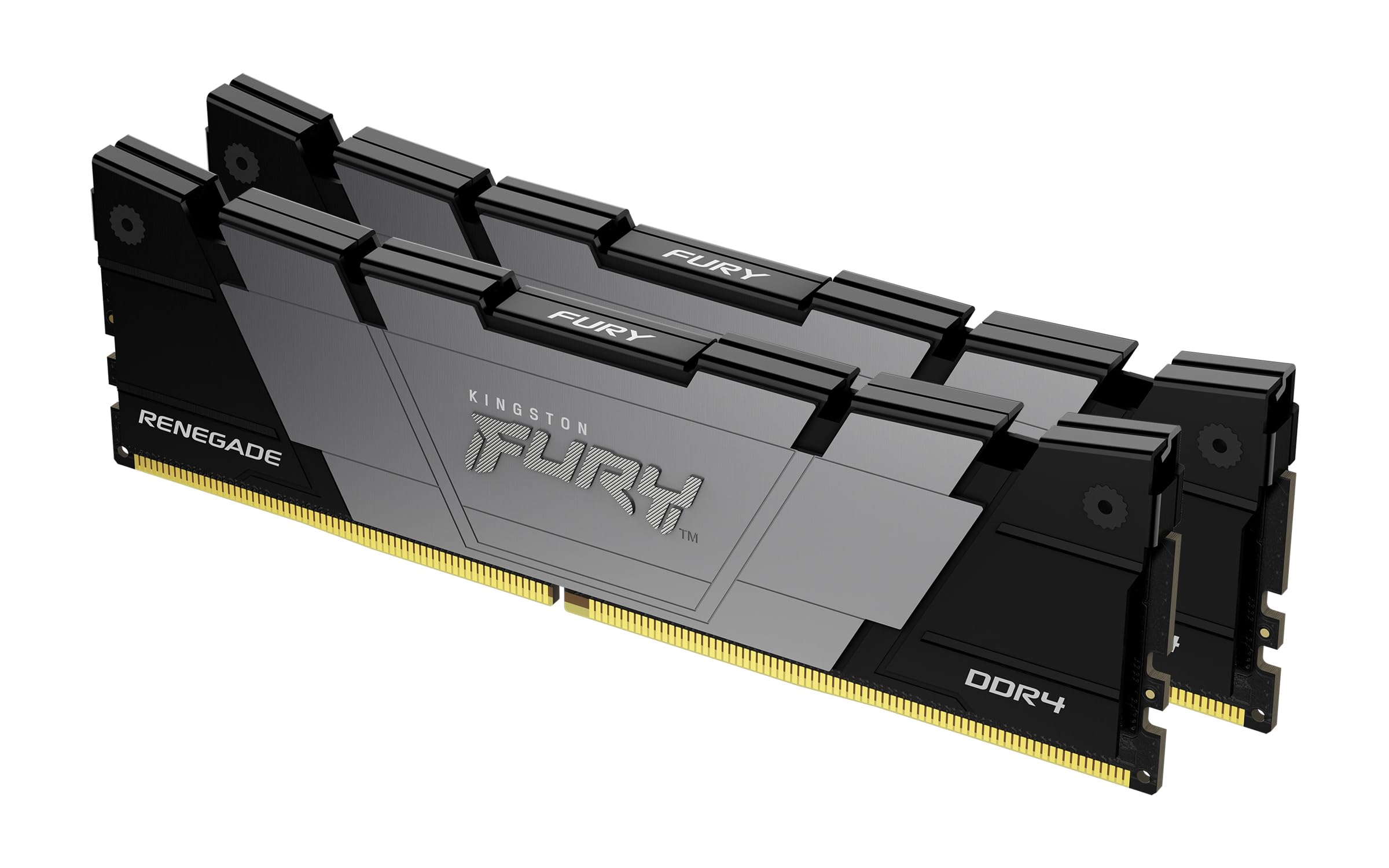

Kingston FURY Настільний ПК DDR4 32 ГБ x Kingston FURY Renegade 2023 CL18 Пам ять з довічною гарантією, 3600 МТ/с, 2, Модель, KF436C18RB2K2/64, чорний