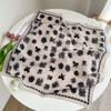 Old Money Wind Cashew Flower Cotton Brown Small Square Scarf Silk Scarf Scarf Shirt Shawl Hair Band Belt Scarf