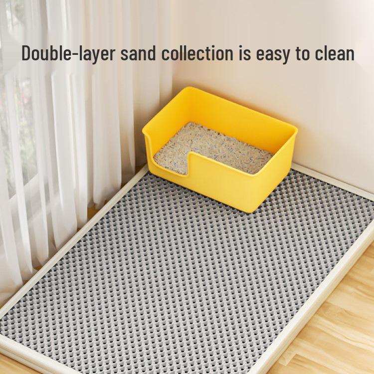 Cat Litter Mat: Anti-Tracking, Anti-Splash, Double Layer, Leak-Control Mat for Cats