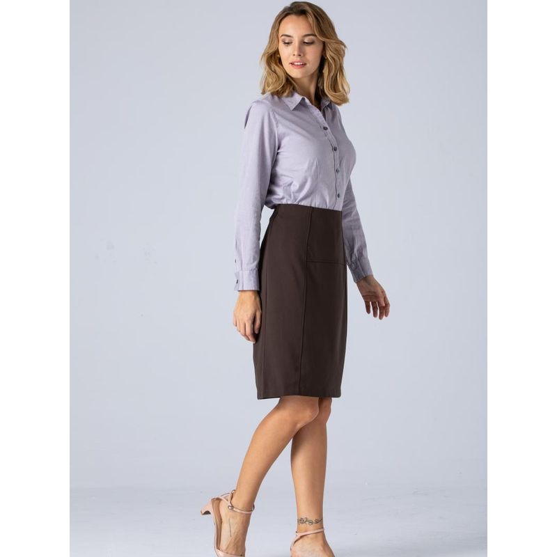 Clothing High Waist Tailored Skirt Chubby Girl Spring and Summer Leisure Skirt Fashion Plus Size Women's Minimalist Easiest for Match Slim Looking 267