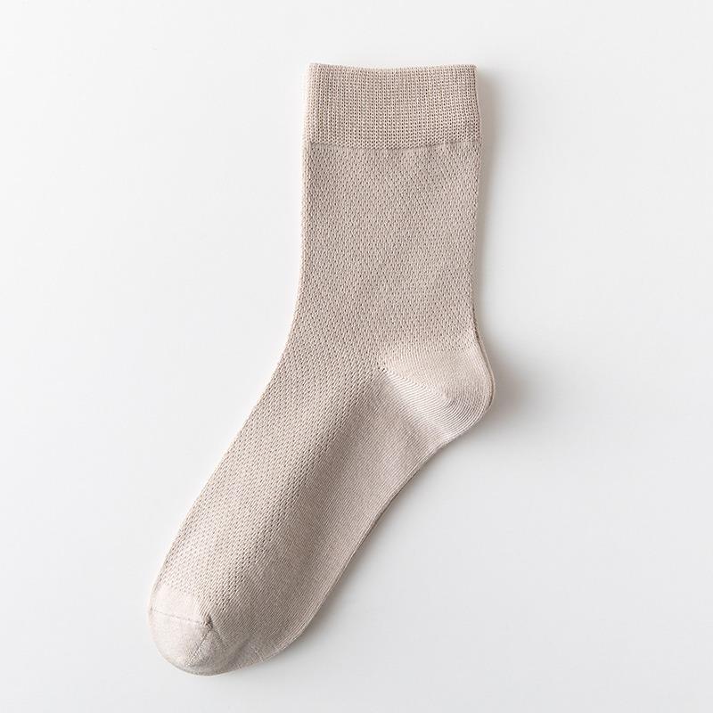 Men's Mid-calf Socks, Summer Thin Pure Cotton Business Socks, Spring and Autumn Men's Anti-odor and Sweat-absorbing Combed Cotton Socks