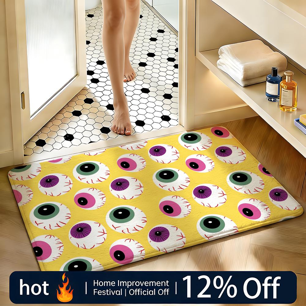 Colorful Eyeball Cartoon Floor Mat Home Decor Doormat Bedroom Floor Mat Shower Carpet