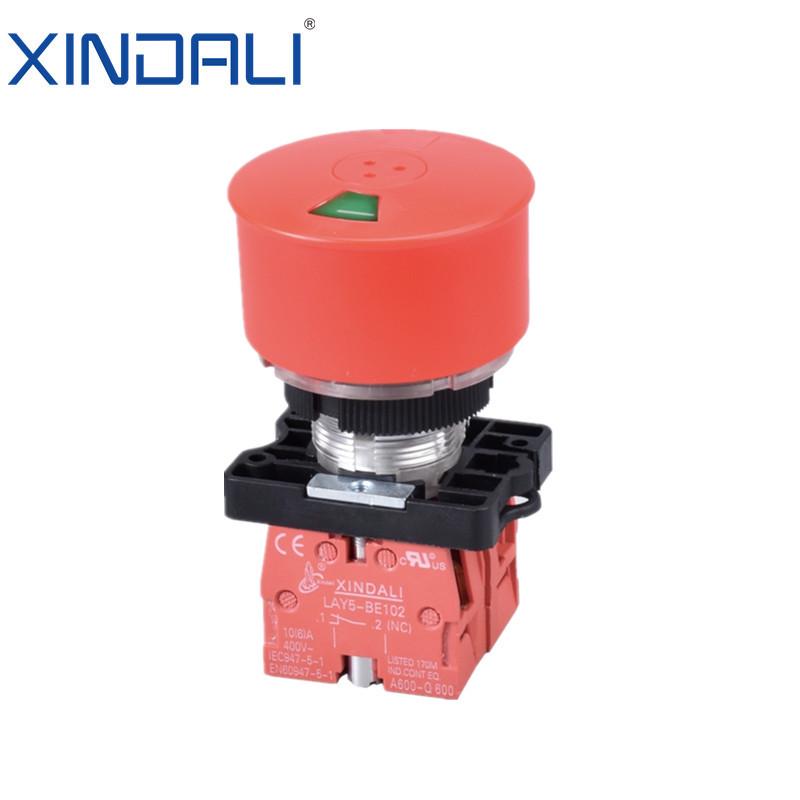 Mushroom Head Emergency Stop Switch ZB2/XB2 542/545 Rotary Reset Elevator Button BE102