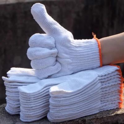 5 Paar Nylonhandschuhe sind verschleißfest, verdickt und rutschfest, geeignet für den Einsatz in Bauwerken, Fabriken und im Gartenbau.