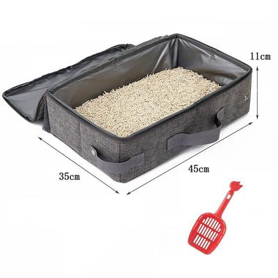 Litière pour chat pliable et portable