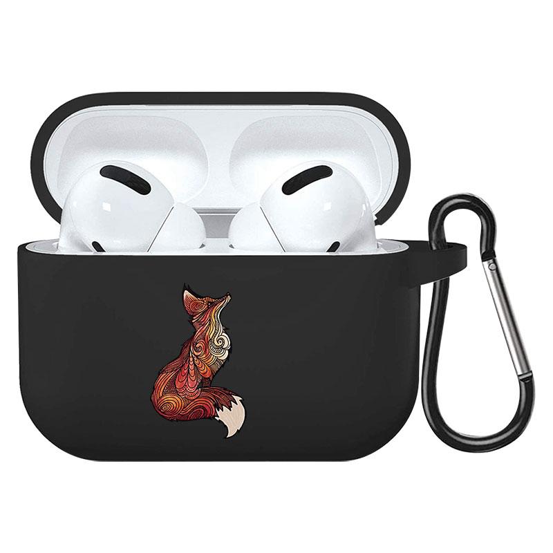 קריקטורה חמוד חיות מחמד כלב חתול בעל חיים ינשוף צמח פרחי אפל עבור אפל AirPods 2 3 כיסויי אוזניות חסינות זעזועים שחורות AirPods Pro Funds Cover