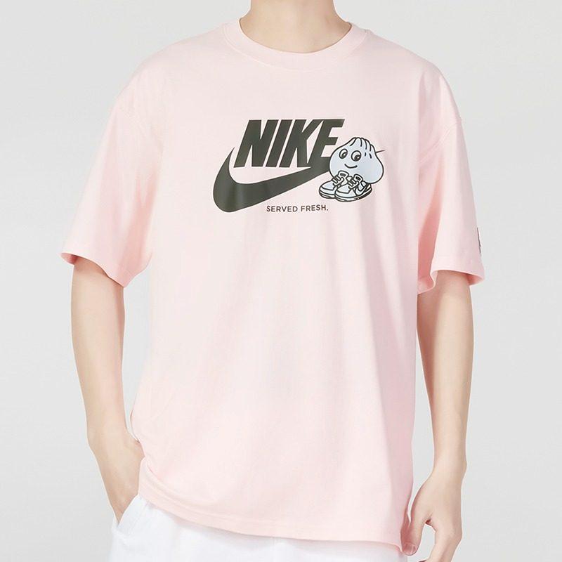 Nike T Shirts Men's Pink Crew Neck Moderate FB9804-686