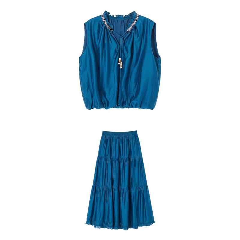 Demana Lyocell Retro Vacation Two-Piece Set