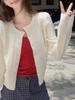 Women's Round Neck Cable Knit Cardigan - Autumn/Winter Versatile Sweater Coat