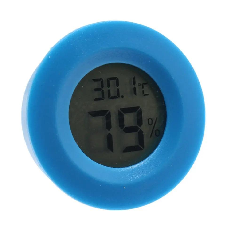 -50~ +70°C Mini LCD Digital Thermometer Hygrometer Round Temperature Humidity Tester Sensor Detector For Freezer Cigar Box