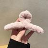 Inverno Faux Fur Pinza per Capelli per Donne Elegante Acrilico Granchio Barretta Fermaglio Capelli Accessori Capelli da Ragazza Copricapo Peloso Clip Pinza per Capelli