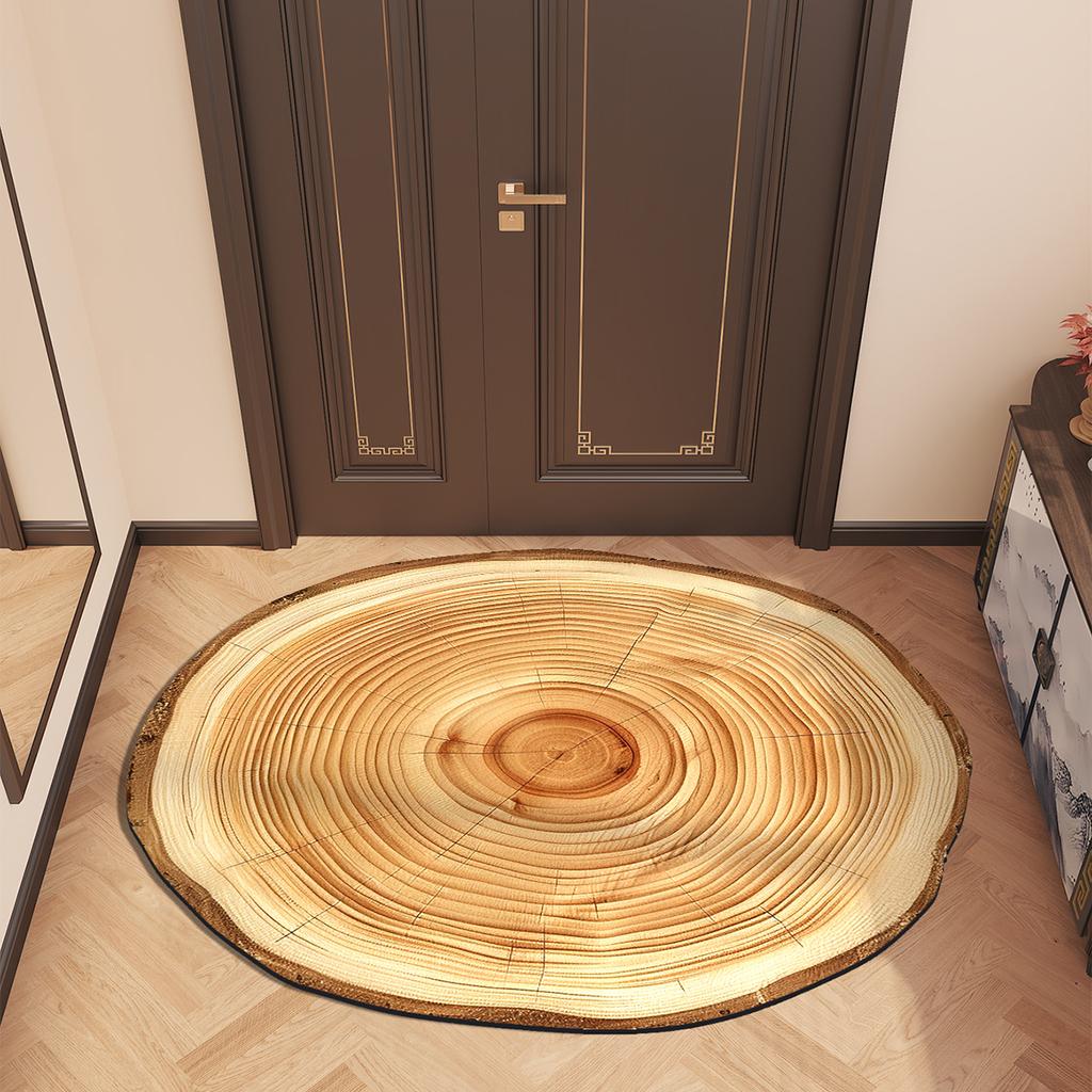 Wooden Welcome Entrance Doormat Outdoor Front Door Mat Room Area Rugs Hallway Floor Foot Bath Mat Washable