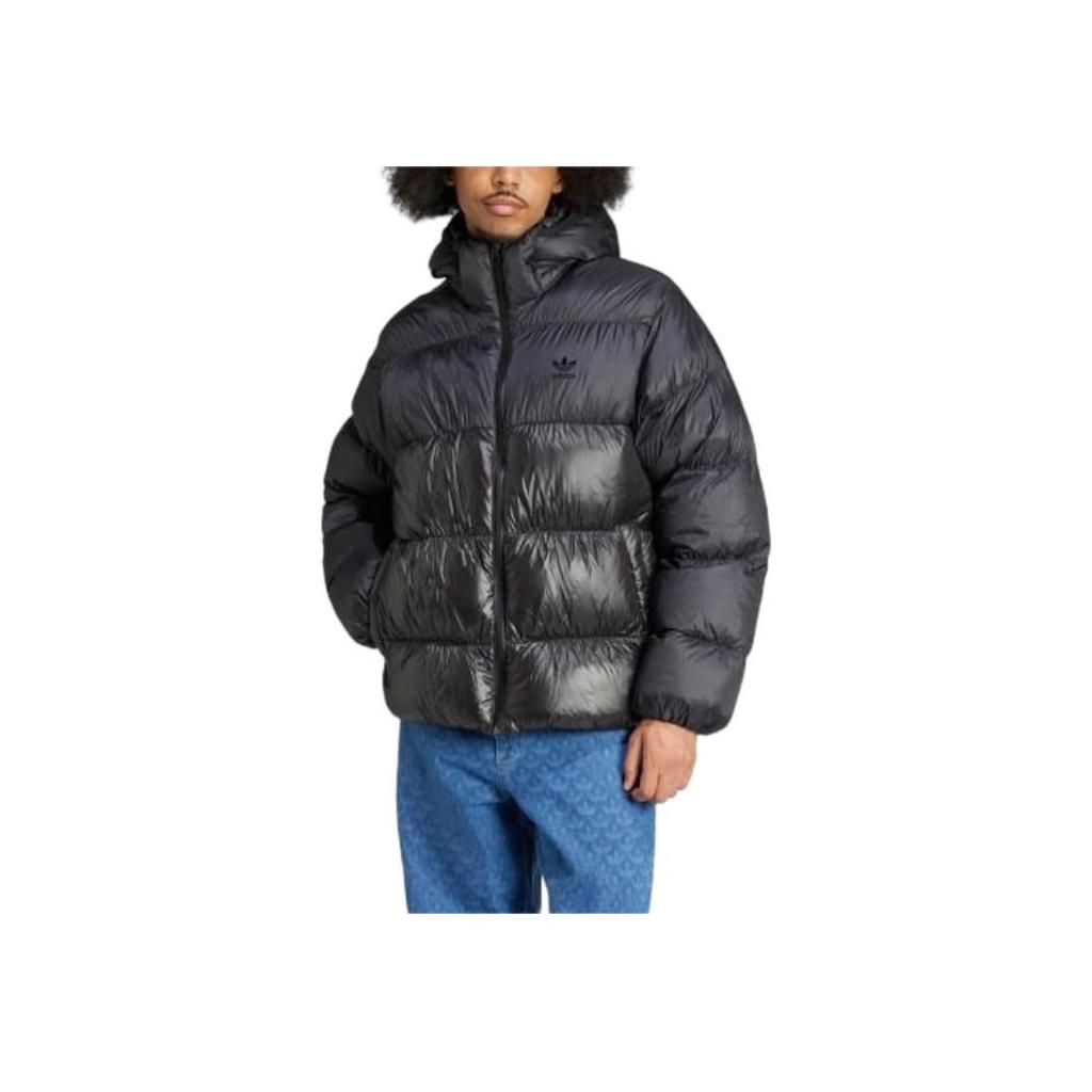 Adidas Originály Adicolor Péřová Regen Módní Bunda na Zip s Dlouhým Rukávem Pánské Bundy Černá IW3454