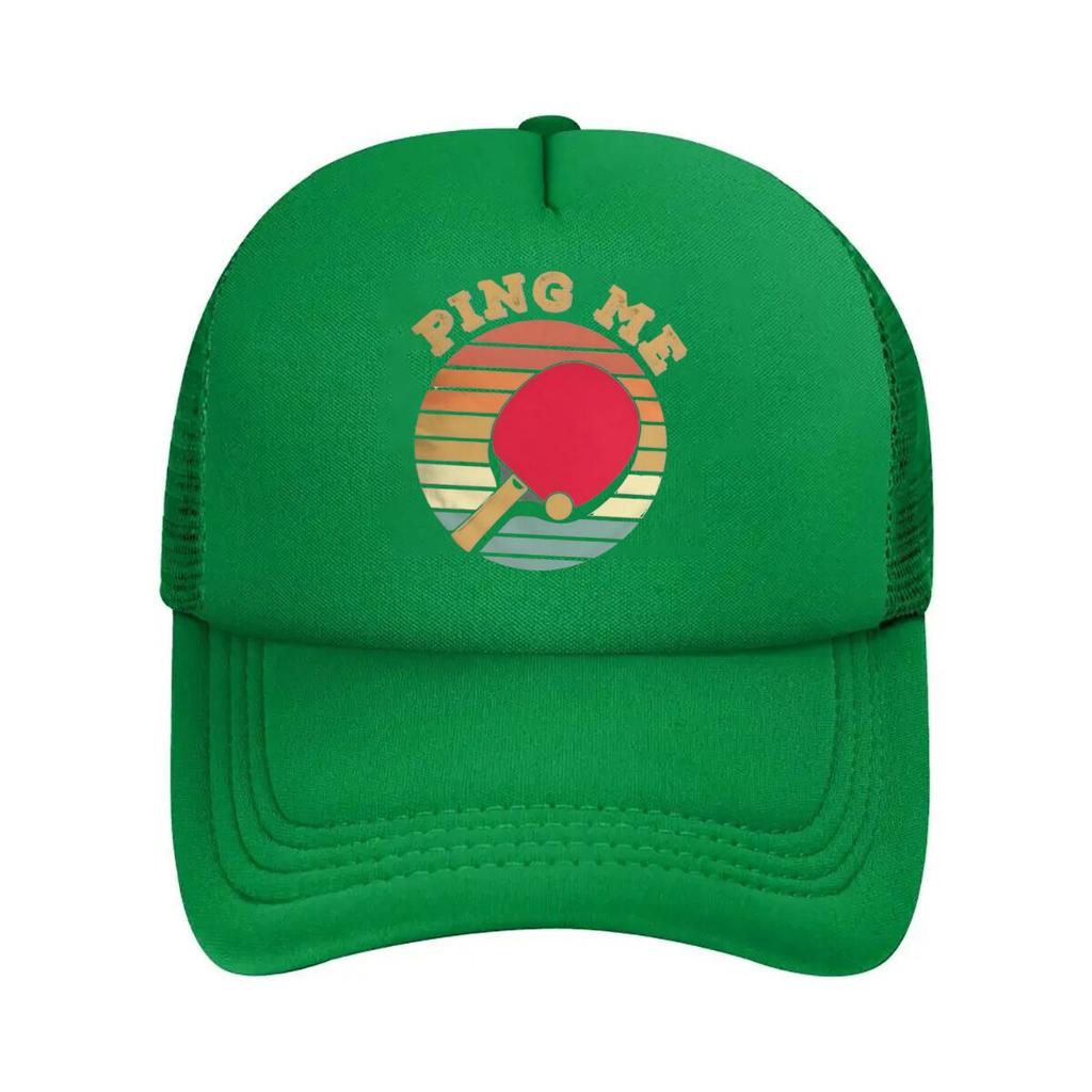 Retro Ping Pong Ping Me Graphic Mesh Baseball Cap Casual Hat Outdoor  For Womens Unisex FeUnisex