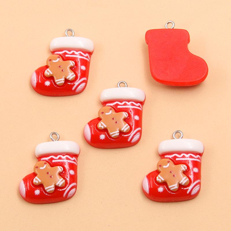 Ciondoli in Resina Serie Natalizia: Campanelle per Albero, Babbo Natale, Renne, Pupazzo di Neve Ornamenti