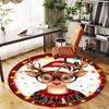 1PC reindeer sweater Office Round Area Rug, Under Office Chairs Bedroom Living Room Home Decor,Carpet for Office, -1110207