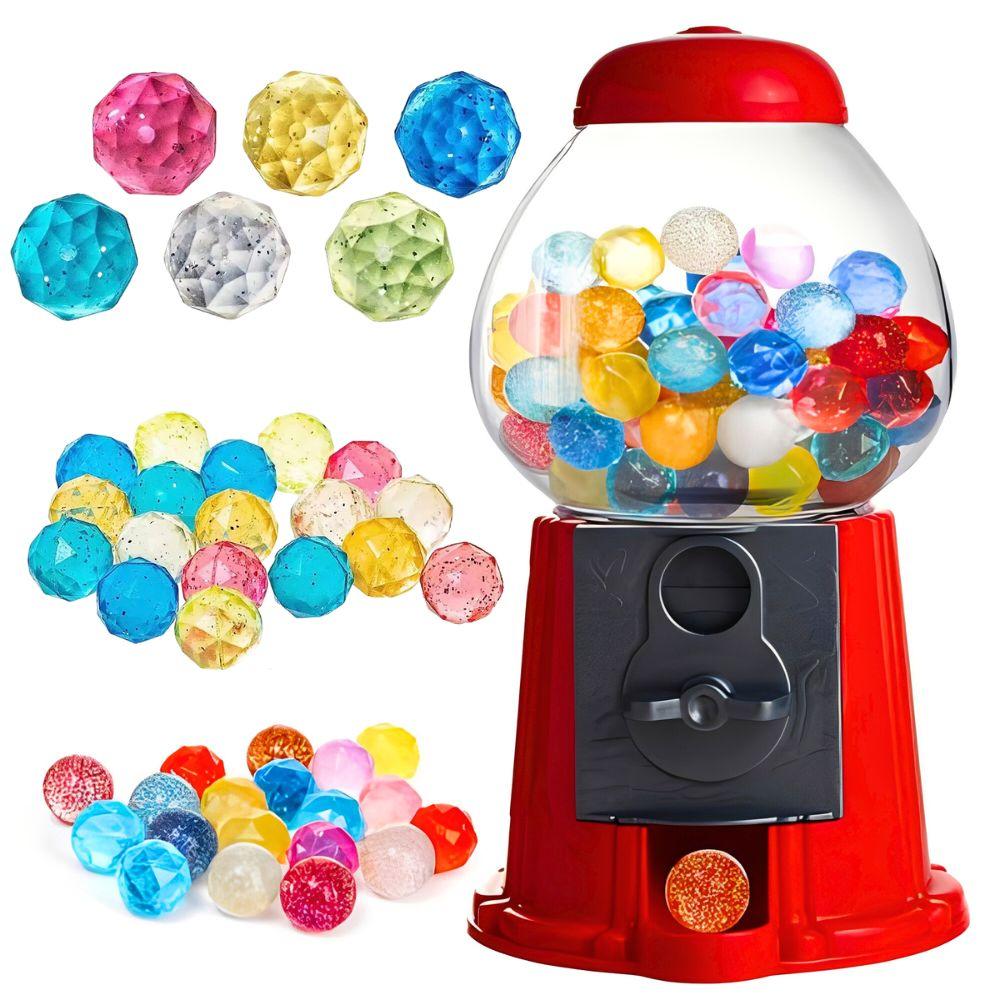 10/15/50/100pcs 25mm Rubber Bouncing Pet Toy Ball High Elasticity Mixing Colors Sparkling Birthday Party Game Prizes YMY