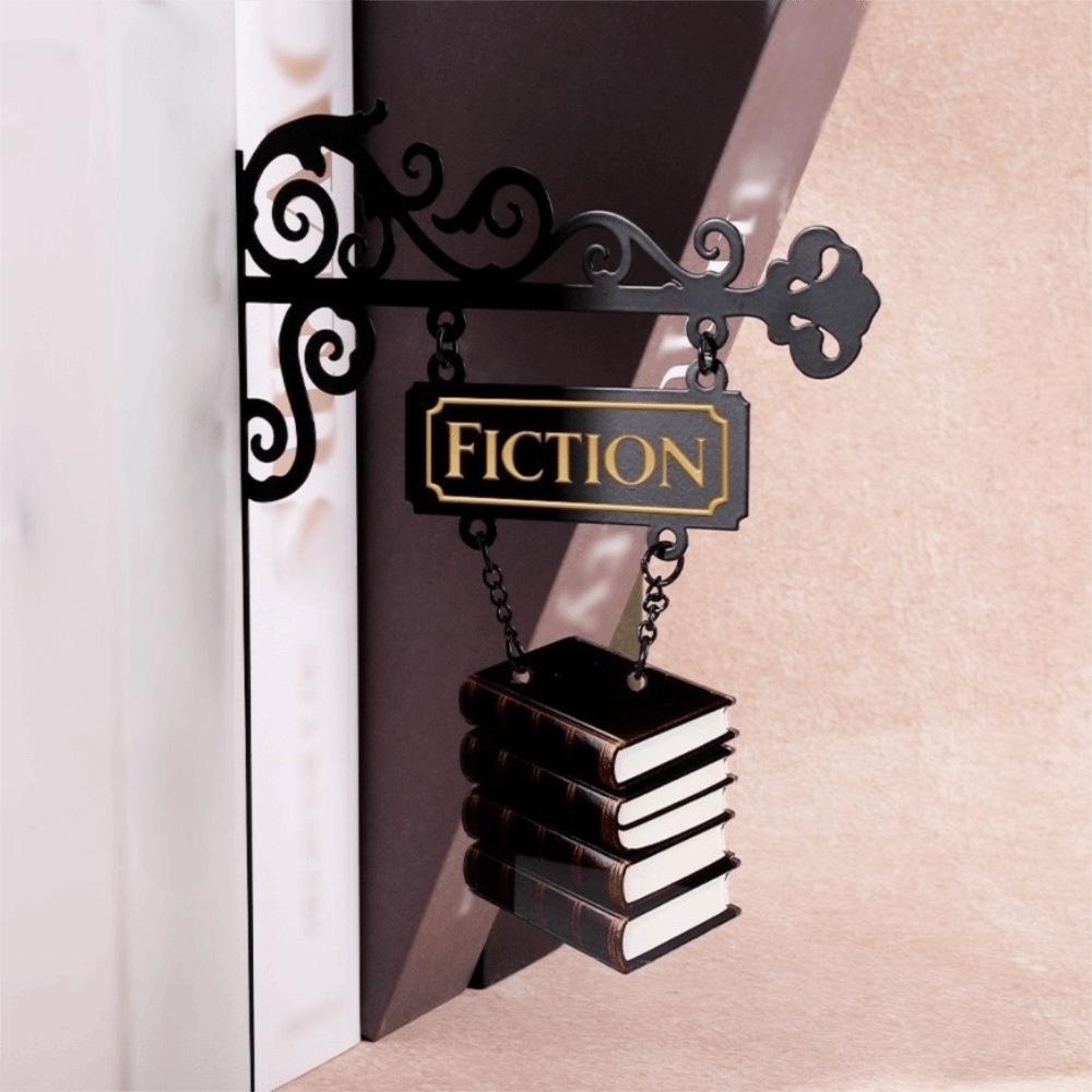 Creative Metal Book Divider Lightweight Library Wall Bookshelf Book Partition Board Book Shelf