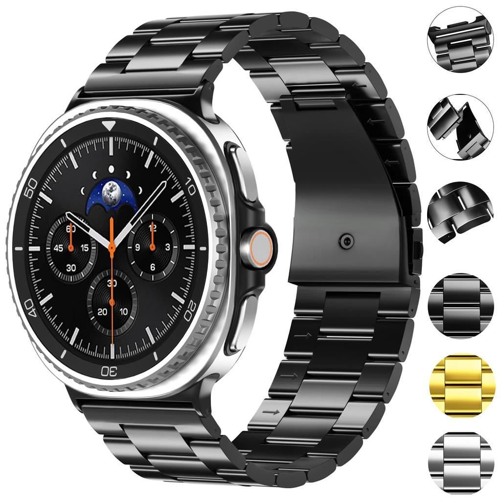 Metal Stainless Steel Watch Strap for Samsung Galaxy Watch 8 40mm 44mm No Gap Replacement Wristband Fit Galaxy Watch 8 Bracelet