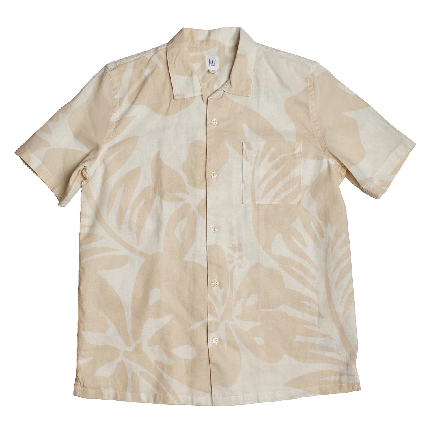 Camisa Manga Corta de Lino 594450 para Niño 4/5 AÑOS beige