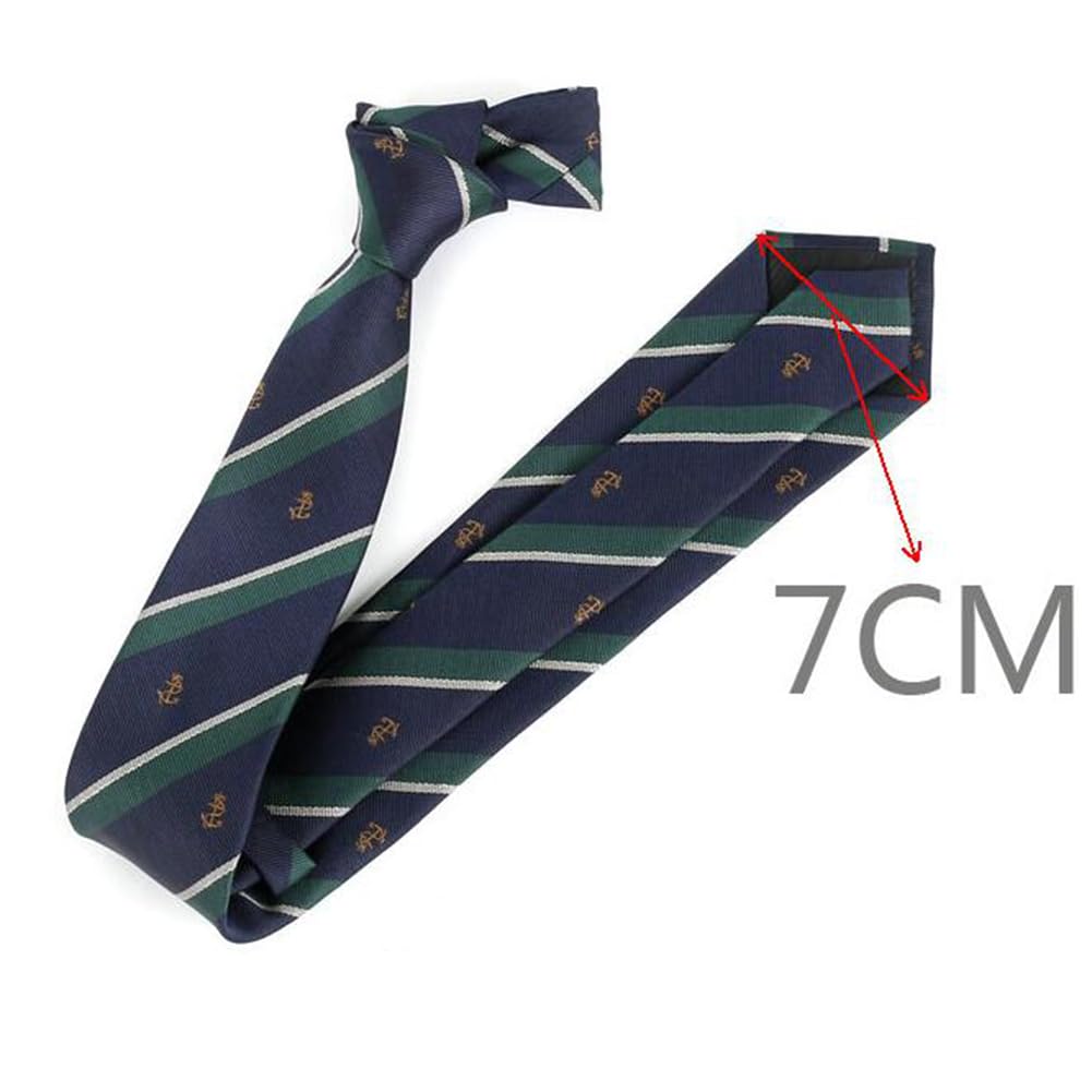 [FASELE] Necktie, Unisex, Men's, Women's, Girls', Boys', Stripe, Anchor Pattern, Student, High School Student, Campus Fashion, Stylish, Gift,