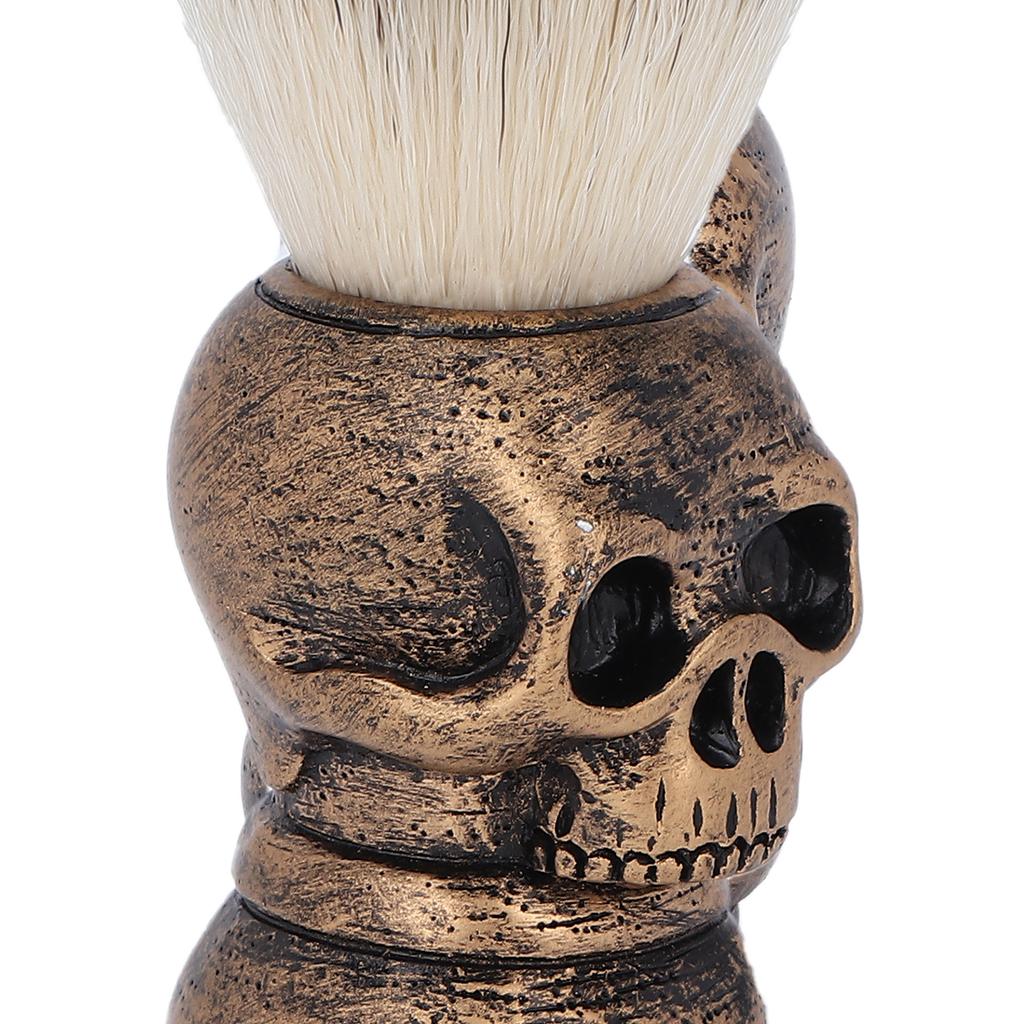 Men s Shaving Brush with Skeleton Shape Handle Facial Beard Cleaning Grooming Shave Tool