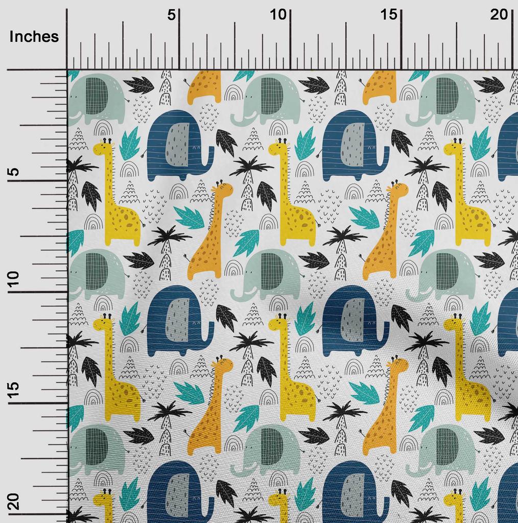 oneOone Bavlněná flex látka zelená, řemeslné projekty se zvířecí kůží, dekorační látka s potiskem od The Yard, 40 palců