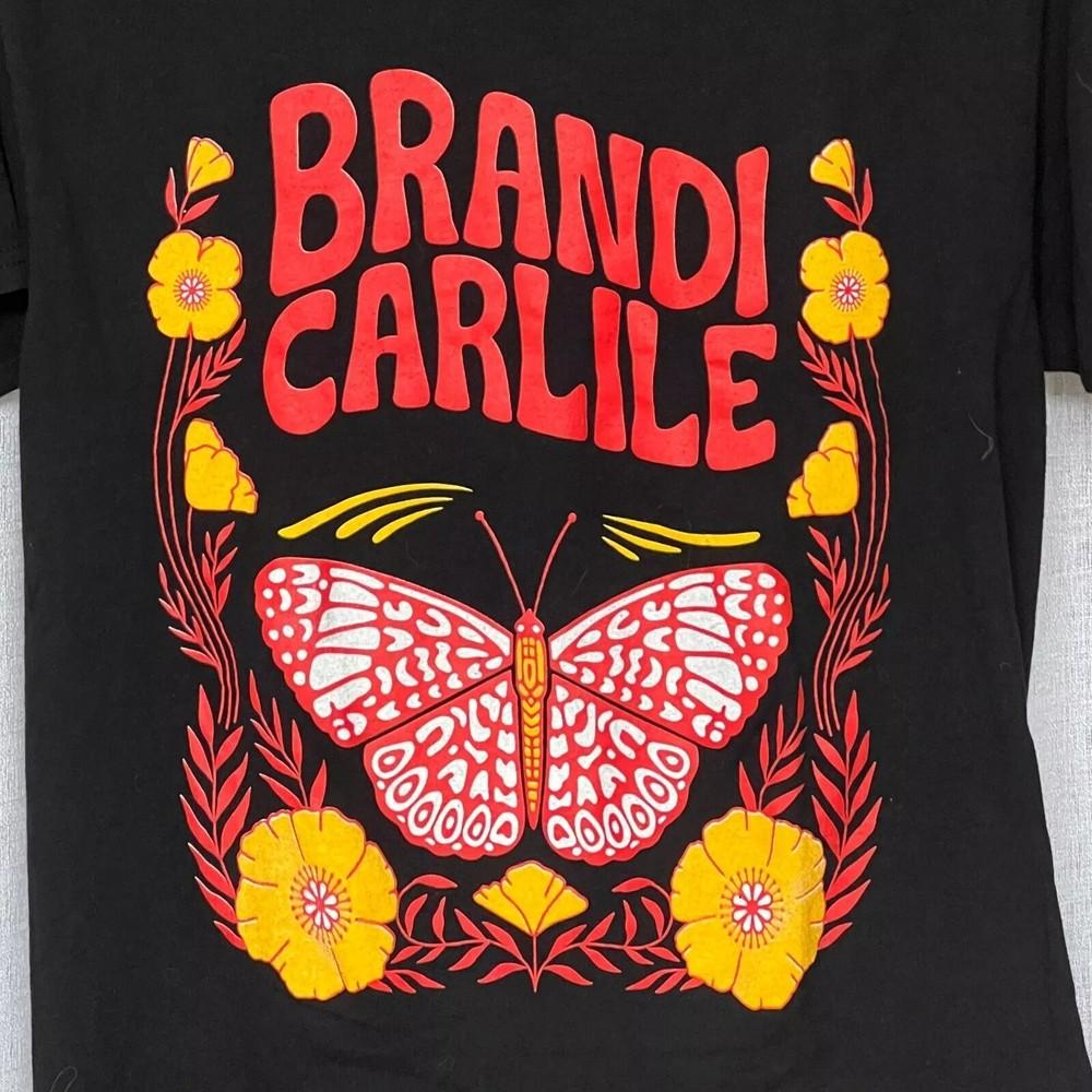 Brandi Carlile Concert T-shirt Butterfly Size S-5XL Black Unisex T-Shirt XXXXL