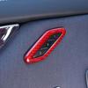 Red Carbon Fiber Seat Memory Switch Cover For Maserati Ghibli Quattroporte 14-22