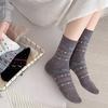 Socks Pure Cotton Tube Socks Spring And Autumn Versatile Internet Celebrity Pastoral Cotton Sweat-Absorbing Deodorant Tube Socks