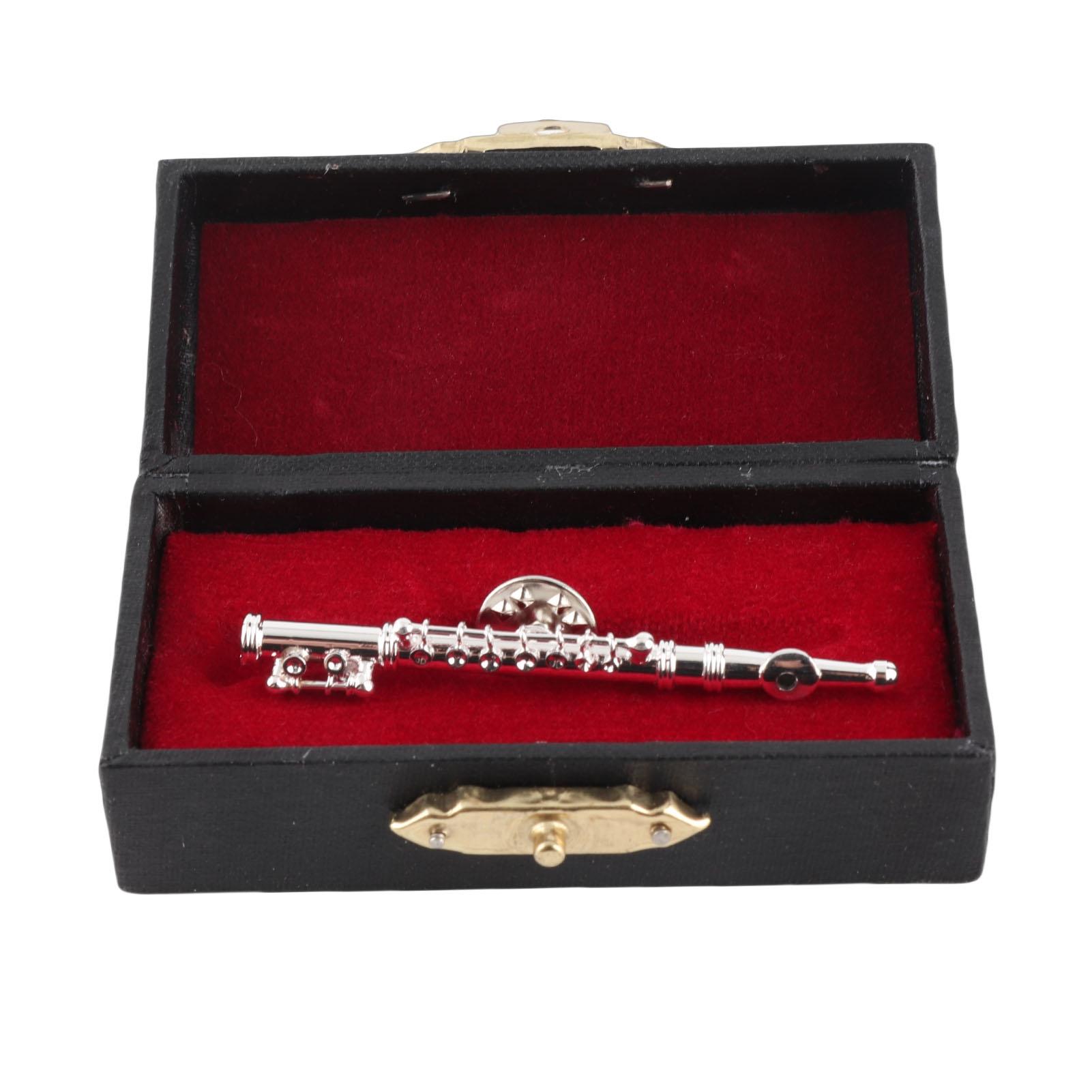 

Flute Shaped Musical Instrument Brooch Pin Accessory for Gift Collection(Gold)