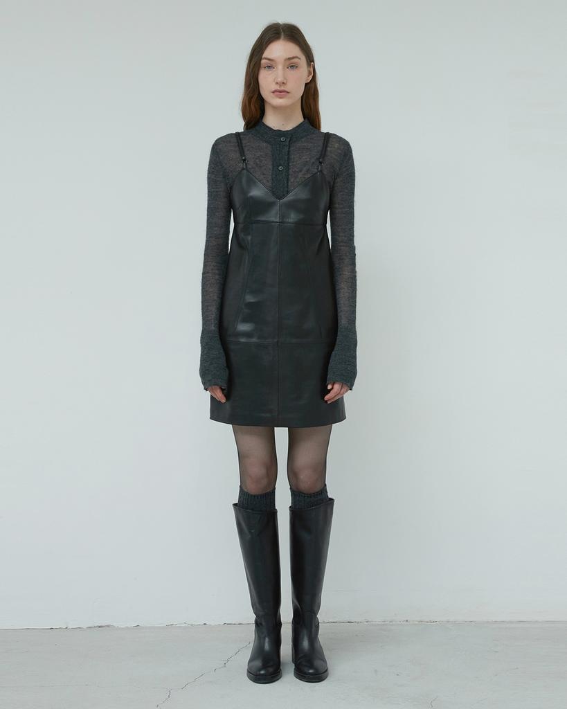 Beleudemaleu Italian Napa Lambskin Bustier Dress