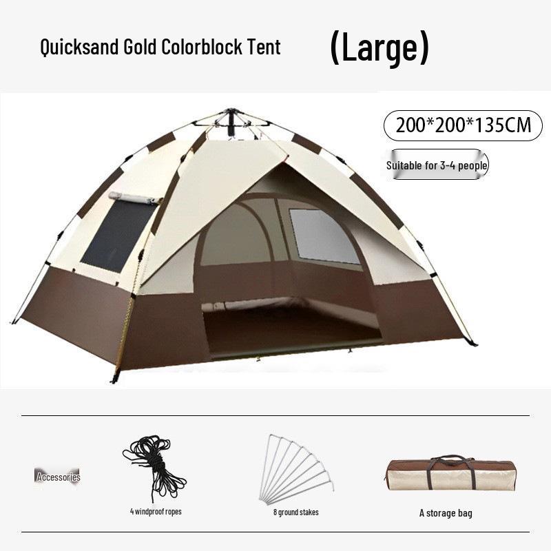 

Водонепроницаемая быстрораскладная палатка для кемпинга на открытом воздухе с защитой от комаров Tent + Moisture-Proof Mat