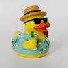Yousheng Summer Beach Duck Figurine, Vacation Duck with Sunglasses, Weather-Resistant Compact Resin Ornament for Indoor Outdoor Garden Party